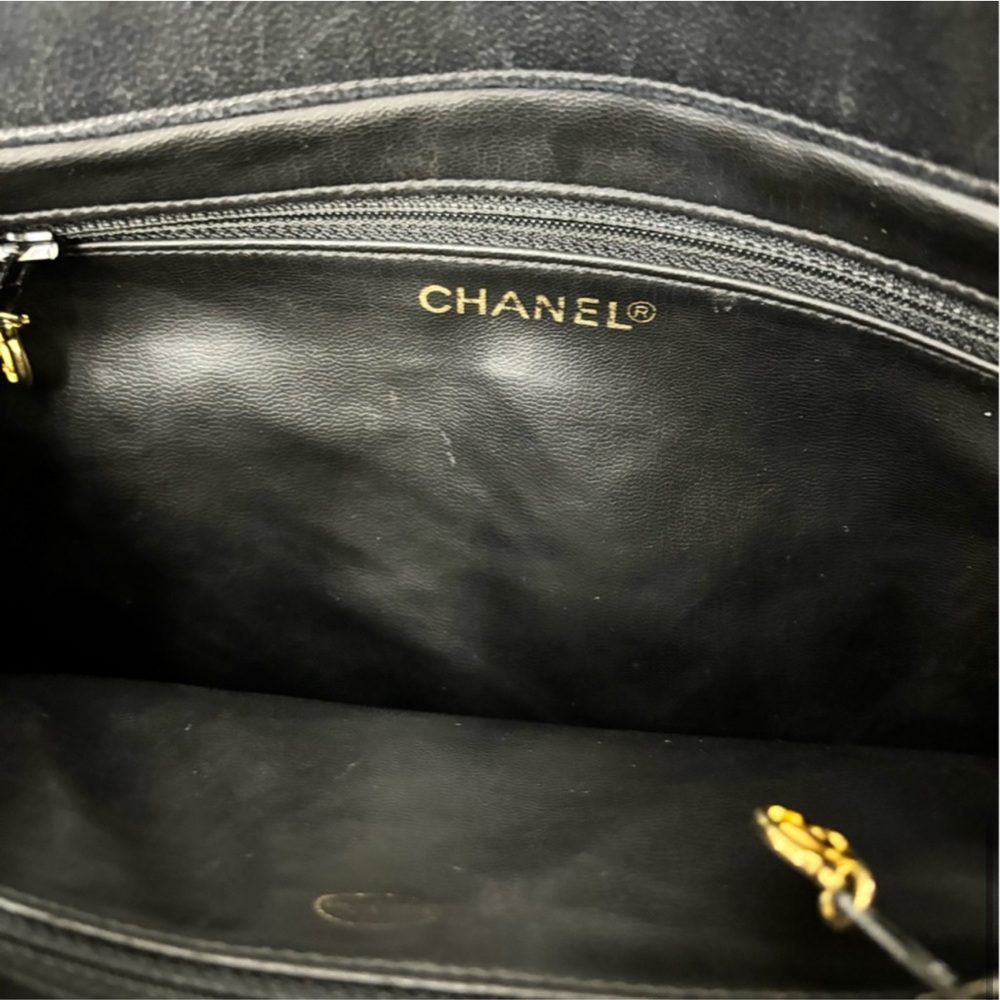 Chanel ✨Black ✨lambskin 💎Leather Tote Bag - Picture 7 of 8